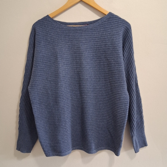 Gloria Vanderbilt NWT Ottoman Sweater In Peacoat Textured Ribbed Size Small - Picture 1 of 6